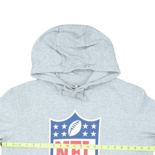 NFL Mens Grey Hoodie M Pullover Cotton Blend Logo Print