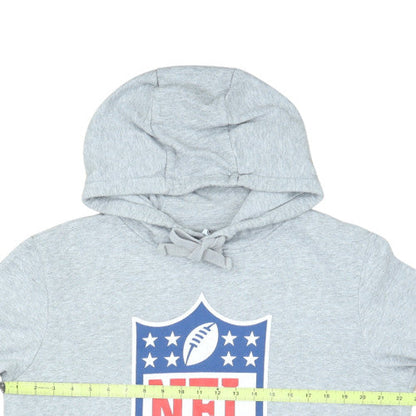 NFL Mens Grey Hoodie M Pullover Cotton Blend Logo Print