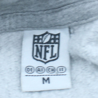 NFL Mens Grey Hoodie M Pullover Cotton Blend Logo Print