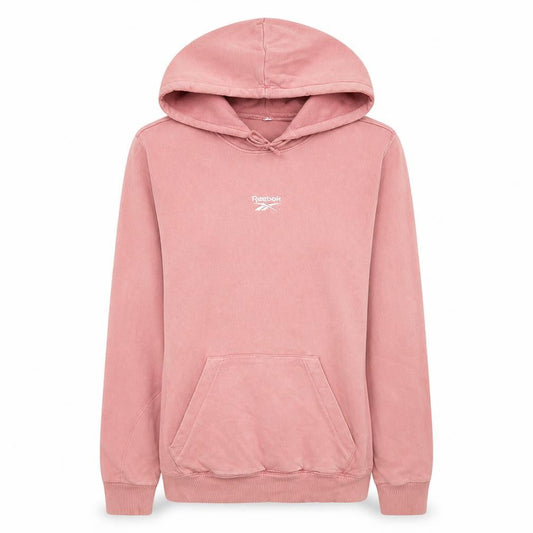 Reebok Womens Pink Pullover Hoodie Sweatshirt Size M Casual Cotton