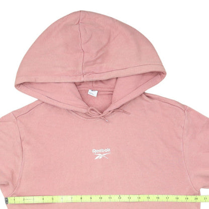 Reebok Womens Pink Pullover Hoodie Sweatshirt Size M Casual Cotton
