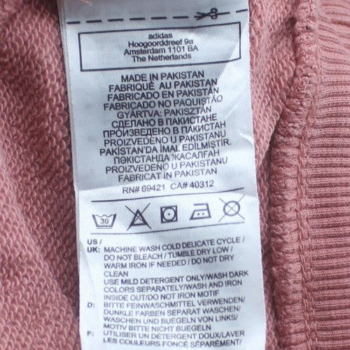 Reebok Womens Pink Pullover Hoodie Sweatshirt Size M Casual Cotton
