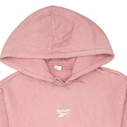 Reebok Womens Pink Pullover Hoodie Sweatshirt Size M Casual Cotton