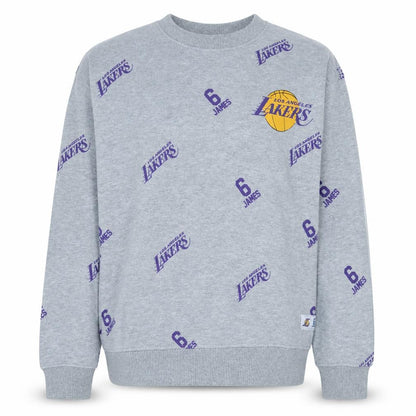 Primark NBA Los Angeles Lakers Grey Men's L Crew Neck Sweatshirt