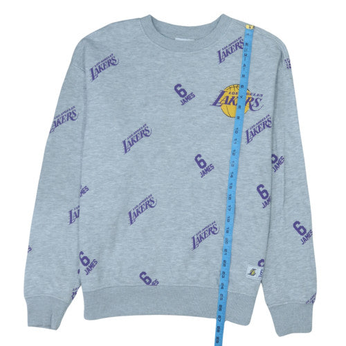 Primark NBA Los Angeles Lakers Grey Men's L Crew Neck Sweatshirt