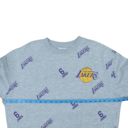 Primark NBA Los Angeles Lakers Grey Men's L Crew Neck Sweatshirt