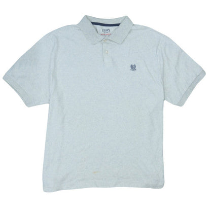 Chaps Men's Grey 2XL Cotton Blend Collared Short Sleeve Polo Shirt