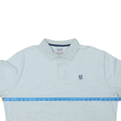 Chaps Men's Grey 2XL Cotton Blend Collared Short Sleeve Polo Shirt