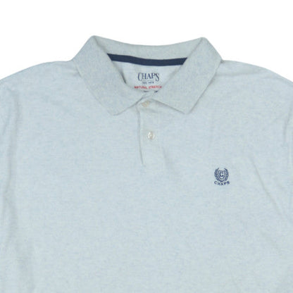 Chaps Men's Grey 2XL Cotton Blend Collared Short Sleeve Polo Shirt