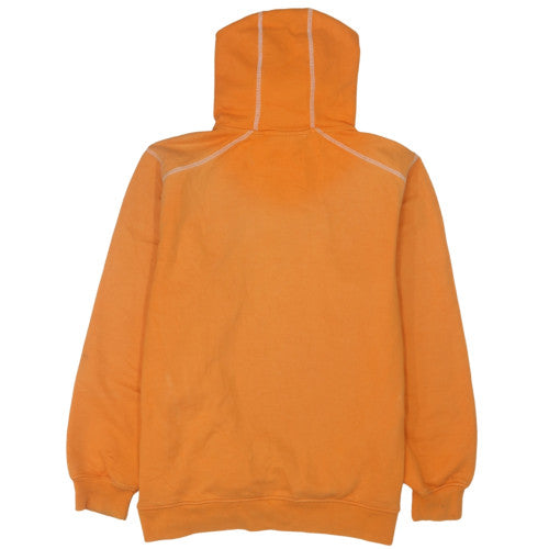 Reebok Mens Orange Embroidered Pullover Hoodie Size M Sports Fleece