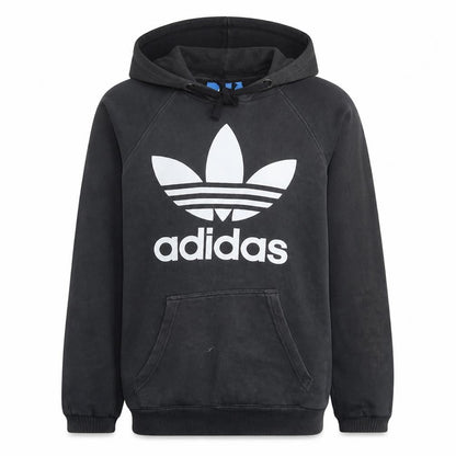 adidas Mens Black Pullover Hoodie S Regular Fit Classic Trefoil Logo