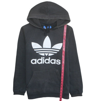 adidas Mens Black Pullover Hoodie S Regular Fit Classic Trefoil Logo