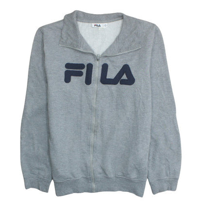 Fila Men's Grey Full Zip Sweatshirt M Logo Classic Style