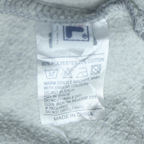 Fila Men's Grey Full Zip Sweatshirt M Logo Classic Style