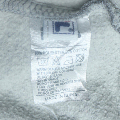 Fila Men's Grey Full Zip Sweatshirt M Logo Classic Style
