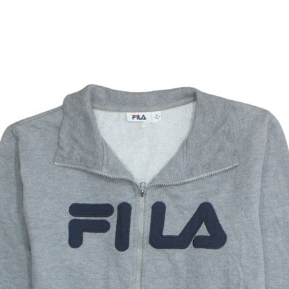Fila Men's Grey Full Zip Sweatshirt M Logo Classic Style