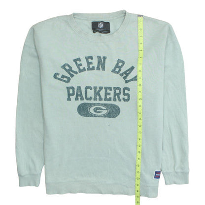 NFL Mens Green Bay Packers Green Sweatshirt L Crew Neck Pullover