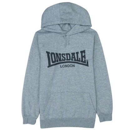 Lonsdale Men's Grey Pullover Hoodie M Logo Sportswear