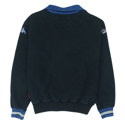 Kappa Men Black Blue Large 1/2 Zip FC Copenhagen Sweatshirt