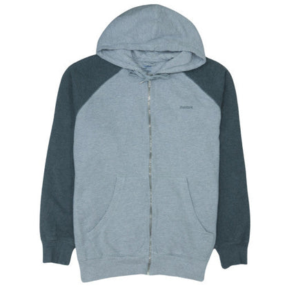 Reebok Men's Grey Full Zip Hoodie 2XL Regular Fit Sweatshirt
