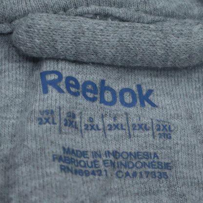 Reebok Men's Grey Full Zip Hoodie 2XL Regular Fit Sweatshirt