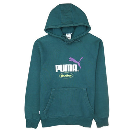 Puma Butter Men's Green Pullover Hoodie Size S Graphic Logo
