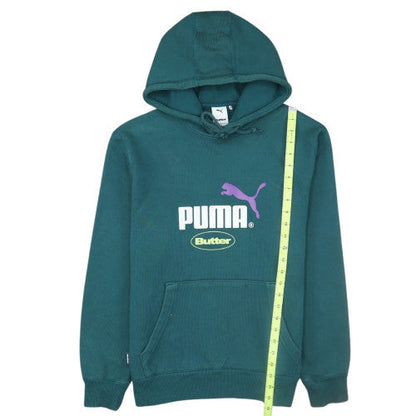 Puma Butter Men's Green Pullover Hoodie Size S Graphic Logo