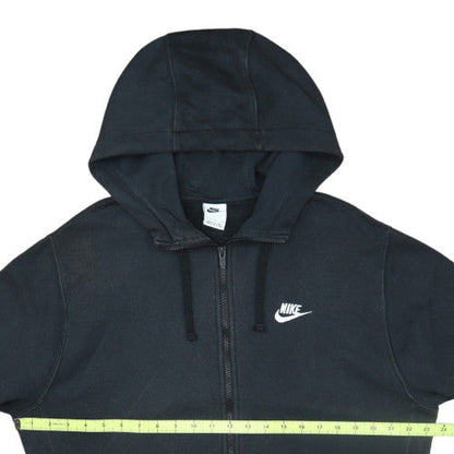 Nike Men's Black Full Zip Hoodie L Fleece Regular Fit