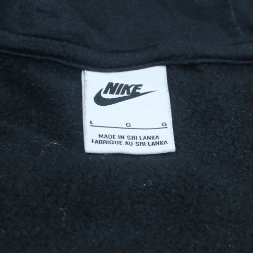 Nike Men's Black Full Zip Hoodie L Fleece Regular Fit