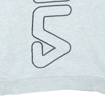 FILA Women Grey Logo Crew Neck Pullover Sweatshirt Size S