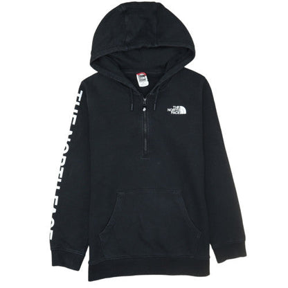 The North Face Women's Black Medium 1/4 Zip Hooded Sweatshirt