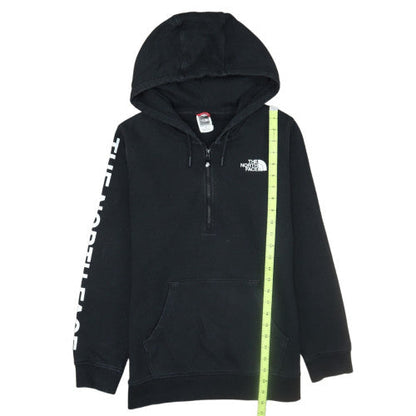 The North Face Women's Black Medium 1/4 Zip Hooded Sweatshirt