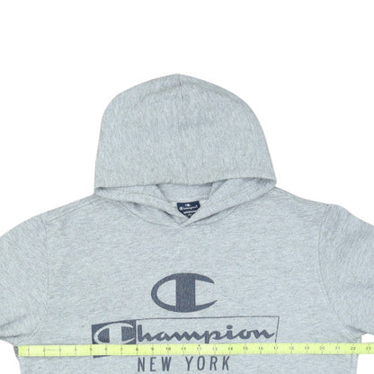 Champion Women's Grey Pullover Hoodie Medium New York Logo