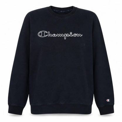 Champion Women's Black XL Pullover Sweatshirt Crew Neck Logo Front