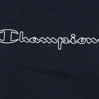 Champion Women's Black XL Pullover Sweatshirt Crew Neck Logo Front