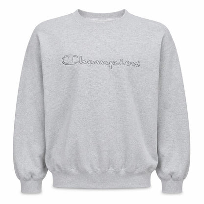 Champion Men's Grey Large Pullover Sweatshirt Logo Crew Neck
