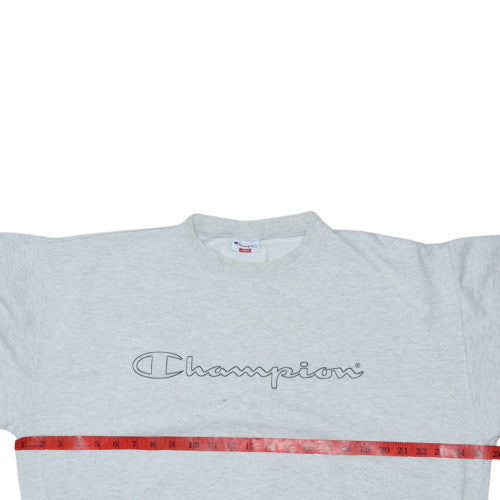 Champion Men's Grey Large Pullover Sweatshirt Logo Crew Neck