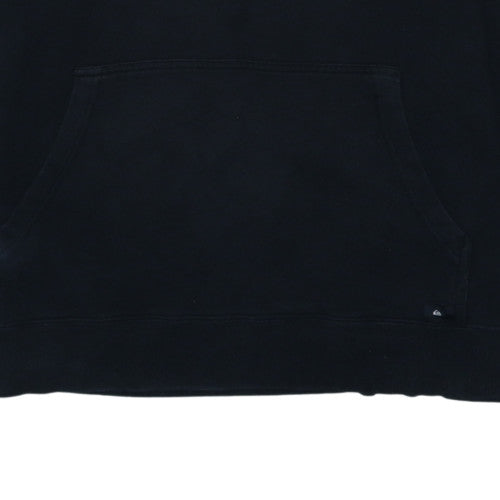 Quiksilver Men’s Black 2XL Pullover Hoodie with Blue Logo