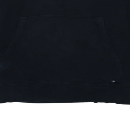 Quiksilver Men’s Black 2XL Pullover Hoodie with Blue Logo