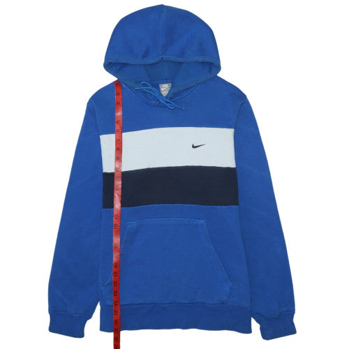 Nike Men's Blue Pullover Hoodie M Sports Fleece Logo