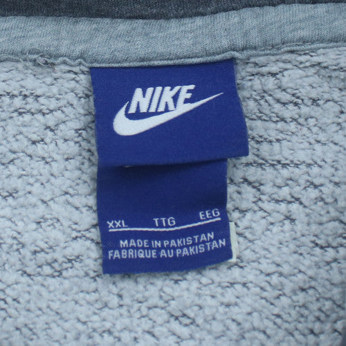 Nike Men's Grey 2XL Pullover Hoodie with Logo Fleece