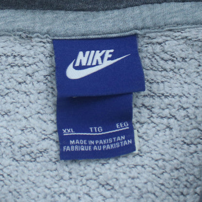 Nike Men's Grey 2XL Pullover Hoodie with Logo Fleece