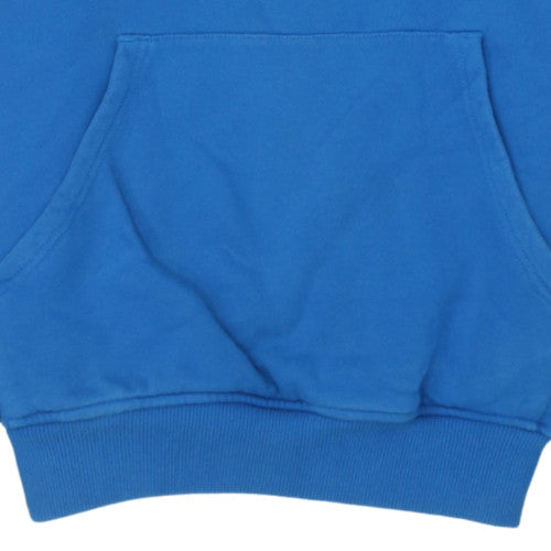 The North Face Men's Blue Pullover Hoodie S Cotton Fleece Logo Outdoor