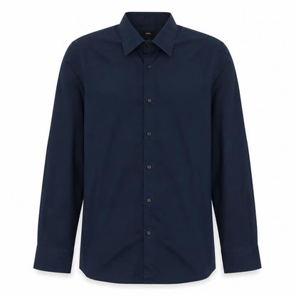 Hugo Boss Men's Blue Slim Fit Long Sleeve Button-Up Shirt 16.5 42in