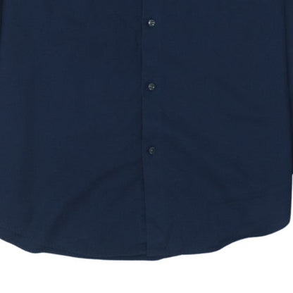 Hugo Boss Men's Blue Slim Fit Long Sleeve Button-Up Shirt 16.5 42in