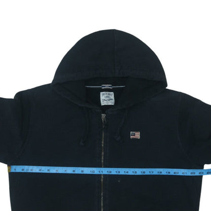 Wrangler Men's Black Full Zip Hoodie Size L Cotton Sweatshirt