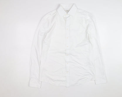 Marks and Spencer Men's White Regular Fit Ultimate Jersey Dress Shirt M
