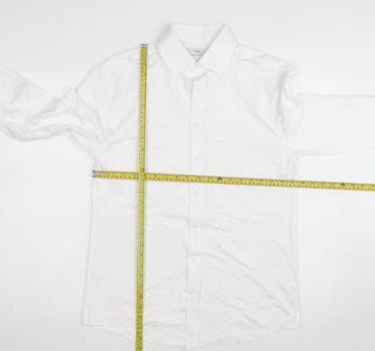 Marks and Spencer Men's White Regular Fit Ultimate Jersey Dress Shirt M