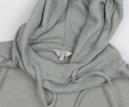 FatFace Women’s Grey Hooded Pullover Hoodie Size 10 Cotton Blend
