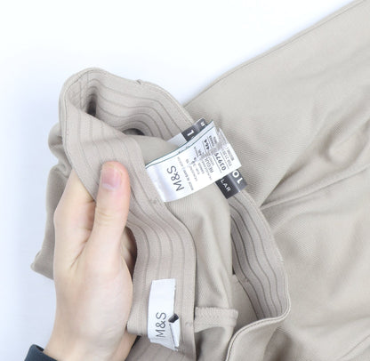Marks and Spencer Women’s Beige Size 10 Regular Stretch Trousers